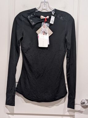 Erin Snow x The Woolmark Company Merino Wool Blend Base Layer Long-Sleeve Tee XS
